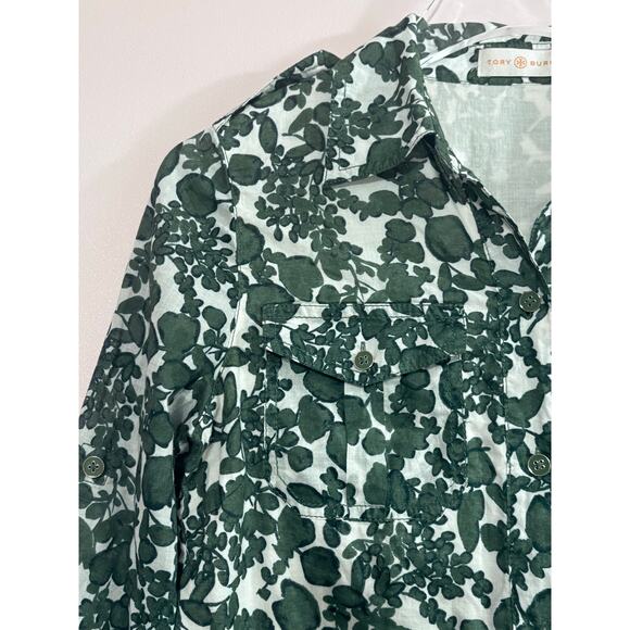 Tory Burch Issy Vine Shirtdress in Green Size 0 - Picture 2 of 6